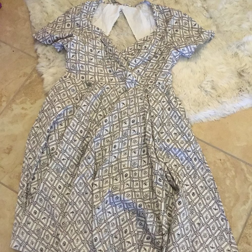 Unique Vintage insect print  dress  size 1x New